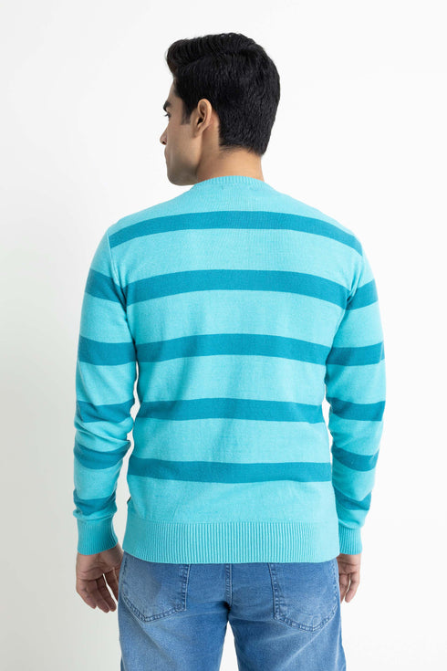 The Sea Green Striped Sweater
